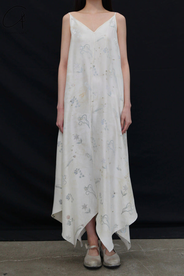 Mutedance 25 Spring/Summer Linen/Silk Printed Long Skirt MD-MD25SS115-HOARY MD25SS113